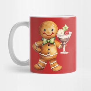 Christmas Gingerbread Man with Martini Glass Mug